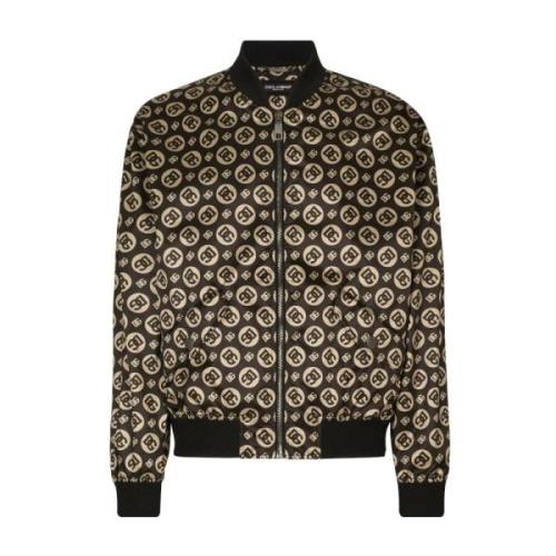 Dolce & Gabbana Bomberjacka med Logotryck Brown, Herr