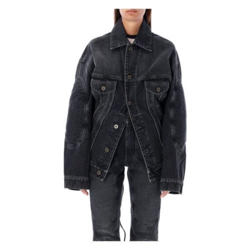 Jean Paul Gaultier Vintage Svart Denimjacka Ytterkläder Black, Dam