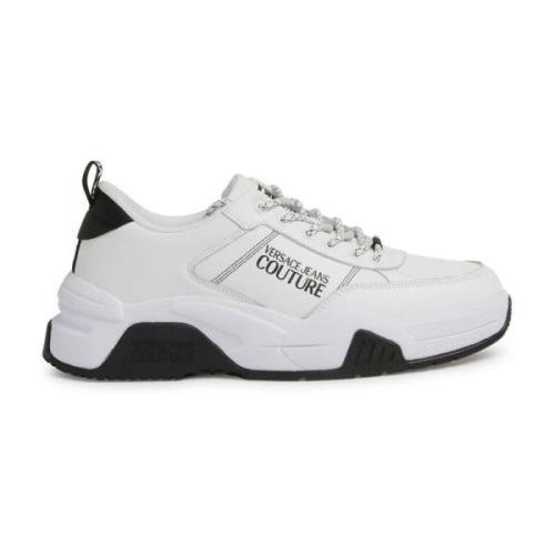 Versace Jeans Couture Vita Sneakers för Män Aw24 White, Herr