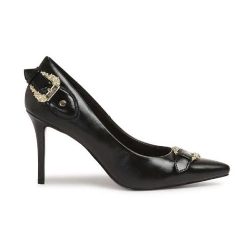 Versace Jeans Couture Svarta Pumps för Kvinnor Aw24 Black, Dam