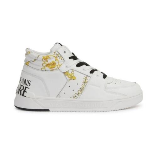 Versace Jeans Couture Vita Sneakers för Män Aw24 White, Herr