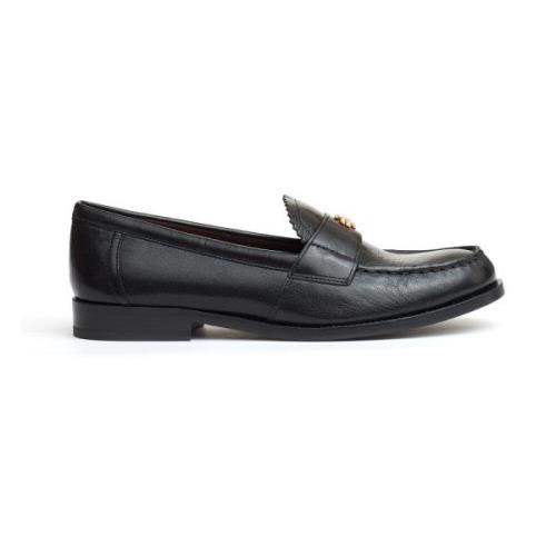 Tory Burch Svart läder Loafer skor Black, Dam