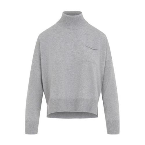 Peserico Ljusgrå Turtleneck Sweater Gray, Dam