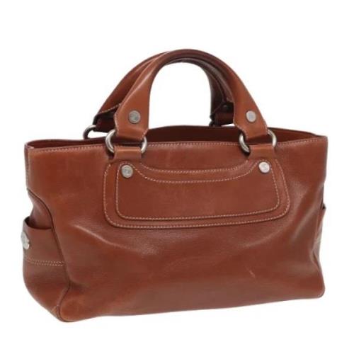 Celine Vintage Pre-owned Laeder handvskor Brown, Dam