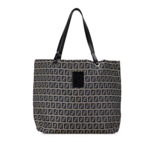 Fendi Vintage Pre-owned Canvas totevskor Gray, Dam