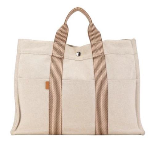 Hermès Vintage Pre-owned Canvas totevskor Beige, Dam