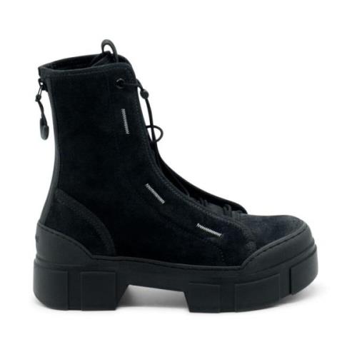 Vic Matié Svart Splitläder Roccia Boot Black, Dam