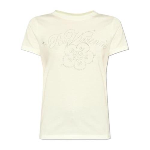 Kenzo T-shirt med tryck Beige, Dam