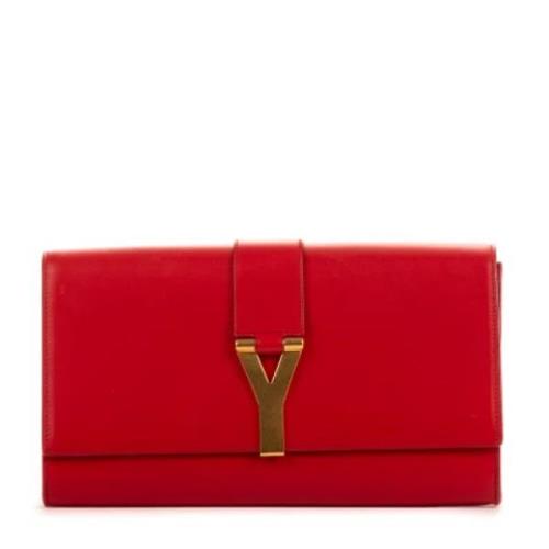 Yves Saint Laurent Vintage Pre-owned Laeder kuvertvskor Red, Dam