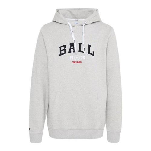 Ball Grå hoodie sweatshirt med snygg logotyp Gray, Dam