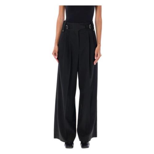 By Malene Birger Elegant Svarta Wide-Leg Byxor Black, Dam