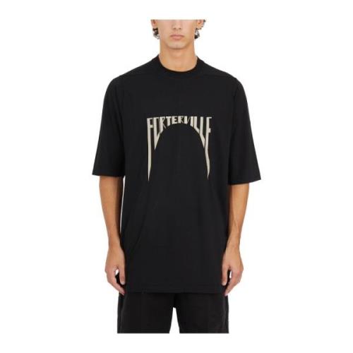 Rick Owens Broderad Jumbo T-shirt Svart Pärla Black, Herr