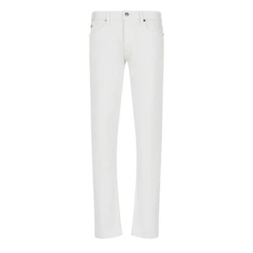 Emporio Armani Slim Fit Komfort Denim Jeans - Beige White, Herr