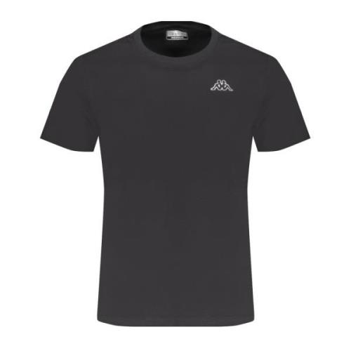 Kappa Kortärmad Slim Fit Broderad T-shirt Black, Herr