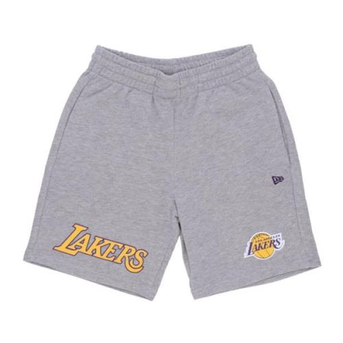 New Era NBA Team Logo Shorts Heather Grey Gray, Herr