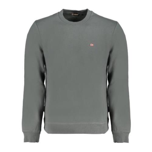 Napapijri Grön Sweatshirt med Långärmad och Broderad Logotyp Green, He...