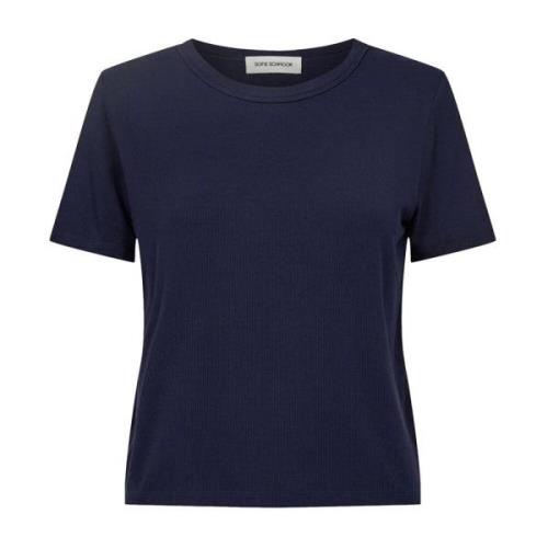 Sofie Schnoor Marinblå T-shirt Topp Snos414 Blue, Dam