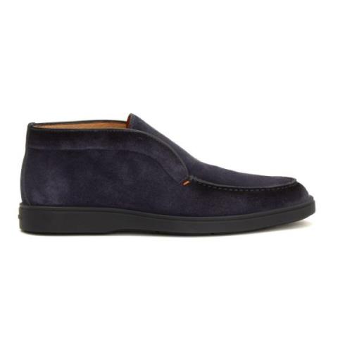 Santoni Blå Slip-On Skor Blue, Herr