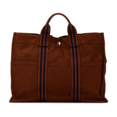 Hermès Vintage Pre-owned Canvas totevskor Brown, Dam