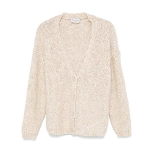 Ermanno Scervino Acacia Off White Cardigan White, Dam