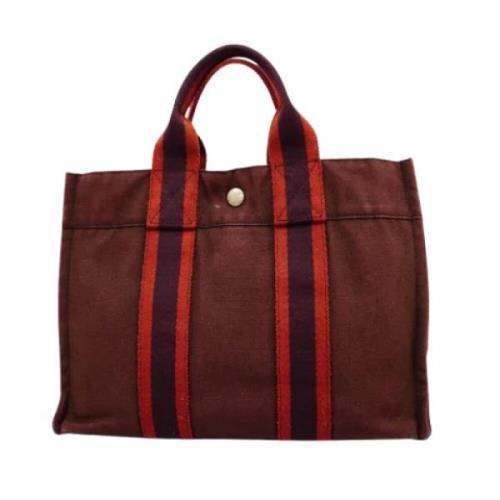 Hermès Vintage Pre-owned Canvas axelremsvskor Red, Dam