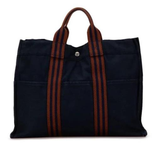 Hermès Vintage Pre-owned Canvas totevskor Blue, Dam