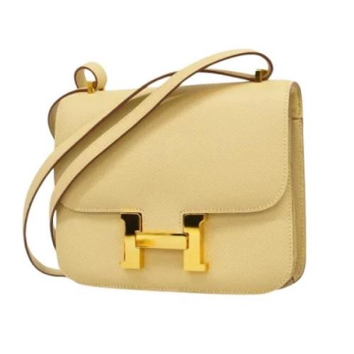 Hermès Vintage Pre-owned Laeder crossbodyvskor Beige, Dam