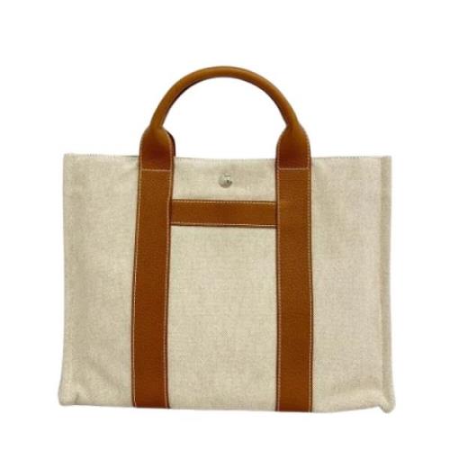 Hermès Vintage Pre-owned Tyg handvskor Beige, Dam