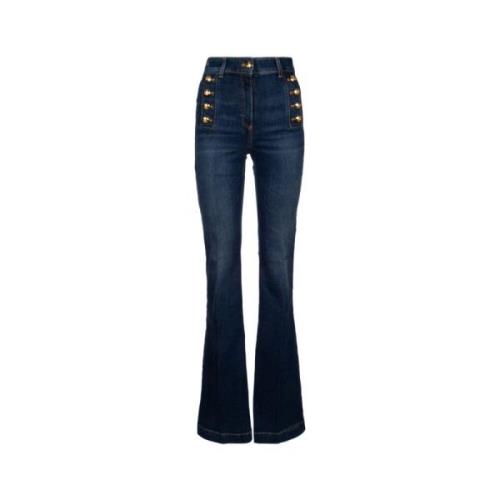 Elisabetta Franchi Klassiska Denim Jeans för Vardagsbruk Blue, Dam