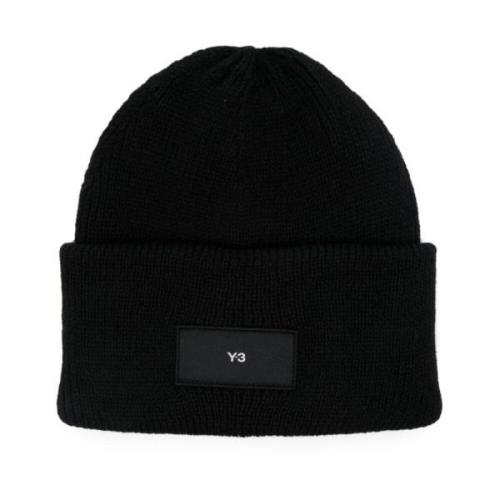 Y-3 Svart Beanie Mössa Black, Herr