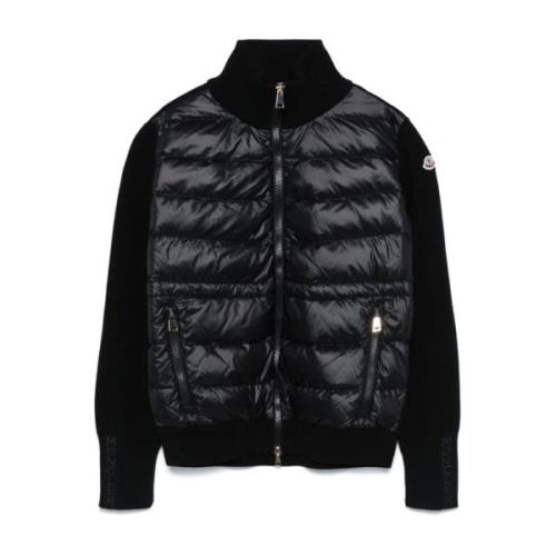 Moncler Svart Stickad Dunfylld Tröja Black, Dam