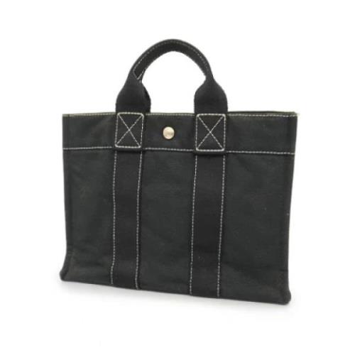 Hermès Vintage Pre-owned Canvas handvskor Black, Dam