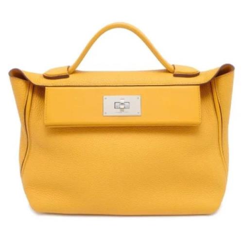 Hermès Vintage Pre-owned Laeder handvskor Yellow, Dam