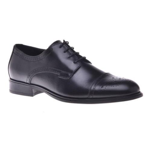 Baldinini Lace-ups in black leather Black, Herr