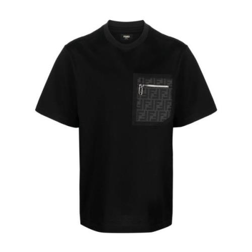 Fendi Fick-T-shirt i svart Black, Herr