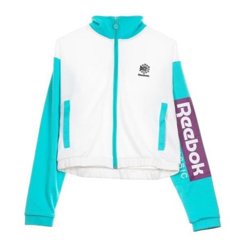 Reebok Vit Track Jacket för Kvinnor Multicolor, Dam