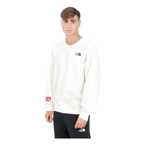 The North Face Oversized Vit Crewneck Sweater White, Herr