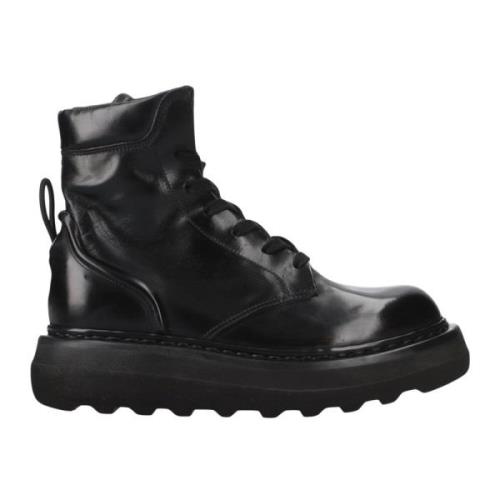 Premiata Vitello Läder Ankelboots Black, Dam