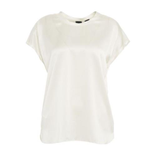 Pinko Silke Farida Crew Neck T-shirt White, Dam