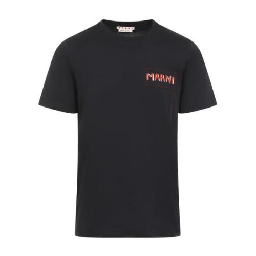 Marni Svarta T-shirts & Polos Aw24 Black, Herr