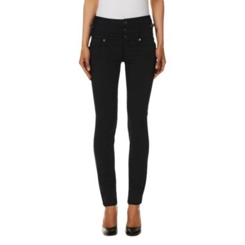 Liu Jo Högmidjade Skinny Rampy Byxor Black, Dam