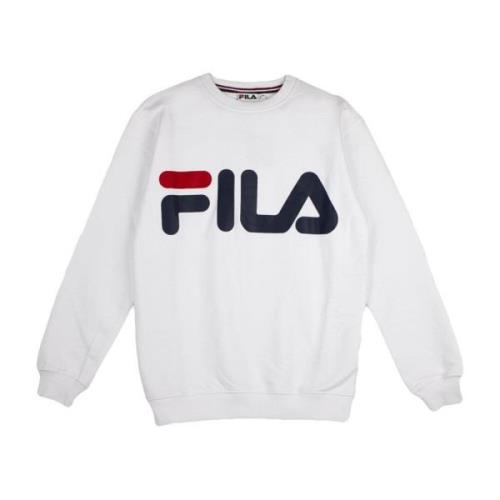 Fila Klassiskt Logotyp Crewneck Sweatshirt Vit White, Herr