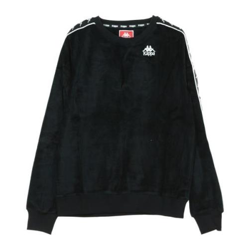 Kappa Klassisk Herr Crewneck Sweatshirt Svart/Vit Black, Herr