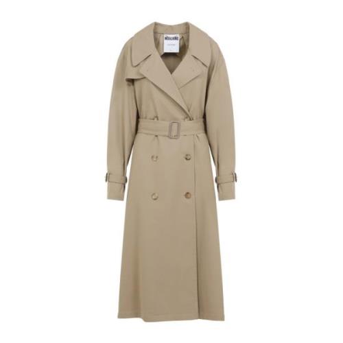 Moschino Neutrala Kappor Aw24 Beige, Dam