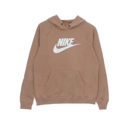 Nike Rose Whisper Hoodie med Kangaroo Pocket Brown, Dam