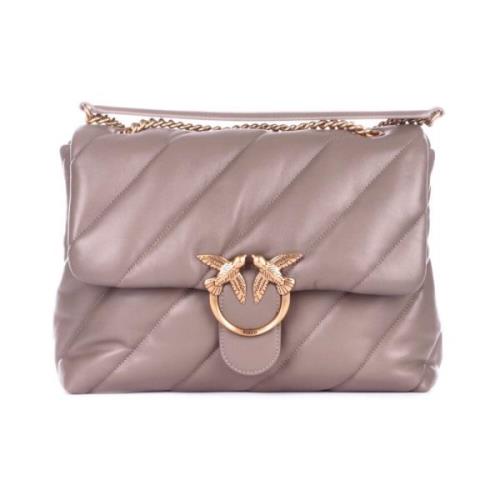 Pinko Beige Väska med Frontlogo Beige, Dam