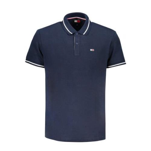 Tommy Hilfiger Blå Piké Med Korta ärmar Broderad Logotyp Blue, Herr