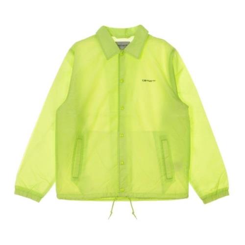 Carhartt Wip Script Coach Jacka Lime/Svart Yellow, Herr