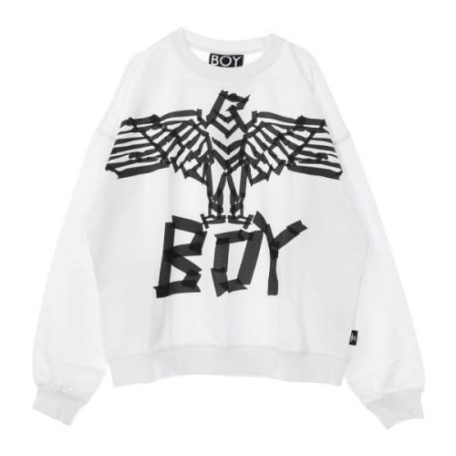 BOY London Örn Crewneck Sweatshirt Vit/Svart White, Herr