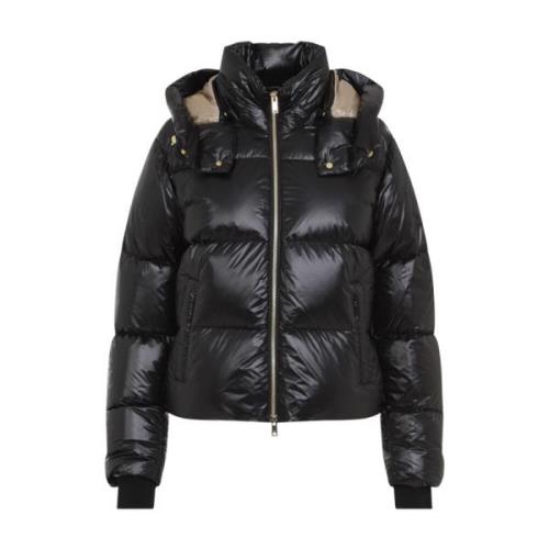 Moose Knuckles Svart jacka för kvinnor Aw24 Black, Dam